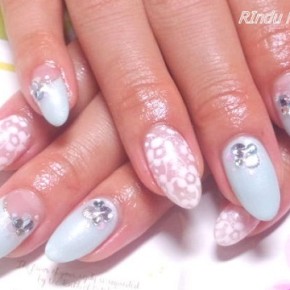 レース風お花ネイル