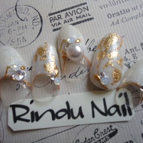 ゴールド箔ネイル